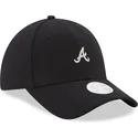 kasketter-buet-sort-justerbar-rem-9forty-melton-fra-atlanta-braves-mlb-af-new-era