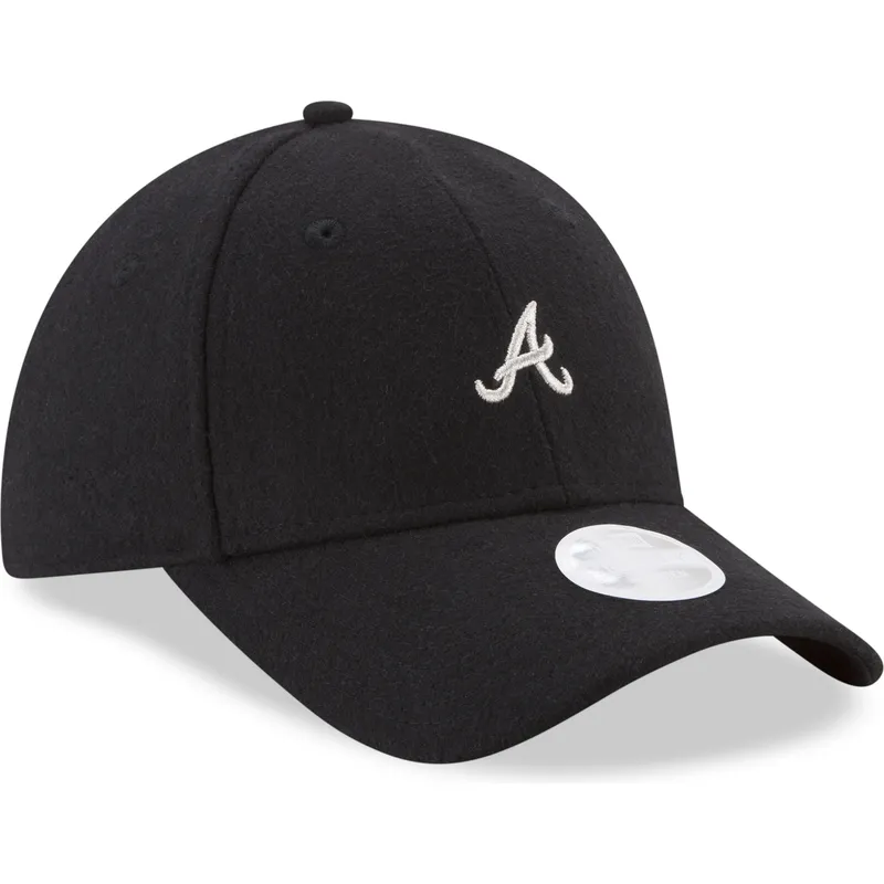 kasketter-buet-sort-justerbar-rem-9forty-melton-fra-atlanta-braves-mlb-af-new-era