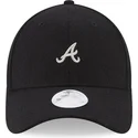 atlanta-braves-mlb-new-era-9forty-melton-sort-justerbar-buet-kasket