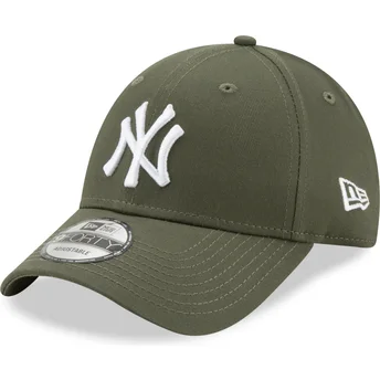 Grøn justerbar curved kasket 9FORTY League Essential fra New York Yankees MLB fra New Era