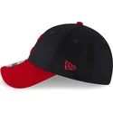 justerbar-9forty-the-league-cleveland-indians-mlb-marinebla-og-rod-buet-kasket-fra-new-era