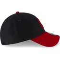 justerbar-9forty-the-league-cleveland-indians-mlb-marinebla-og-rod-buet-kasket-fra-new-era