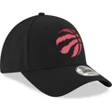 sort-buet-kasket-med-rodt-logo-justerbar-9forty-the-league-fra-toronto-raptors-nba-fra-new-era