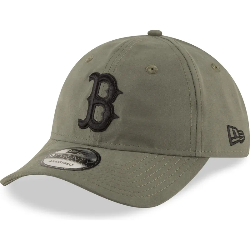 kasketter-buet-gron-justerbar-rem-9twenty-nylon-packable-fra-boston-red-sox-mlb-af-new-era