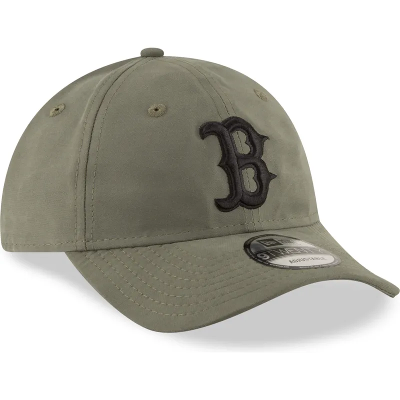kasketter-buet-gron-justerbar-rem-9twenty-nylon-packable-fra-boston-red-sox-mlb-af-new-era