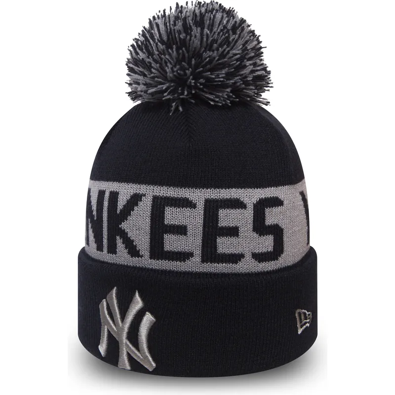 new-era-mlb-new-york-yankees-cuff-knit-team-tonal-bla-hue-med-kvast