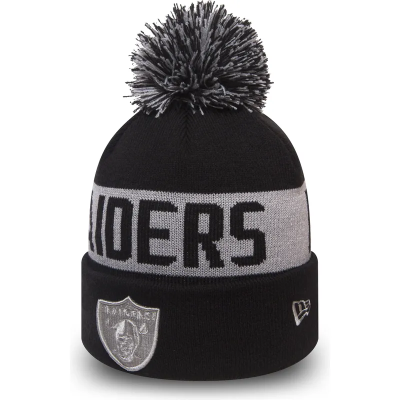 sort-hue-med-kvast-cuff-knit-team-tonal-fra-las-vegas-raiders-nfl-fra-new-era