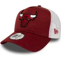 kasketter-buet-rod-justerbar-rem-trucker-shadow-tech-a-frame-fra-chicago-bulls-nba-af-new-era
