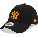 new-era-new-york-yankees-mlb-9forty-league-essential-neon-justerbar-sort-buet-kasket-med-orange-logo