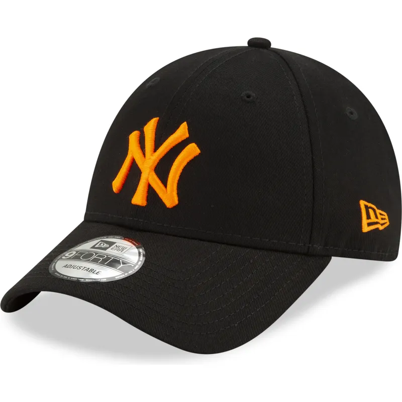 kasketter-buet-sort-justerbar-rem-9forty-league-essential-neon-fra-new-york-yankees-mlb-af-new-era