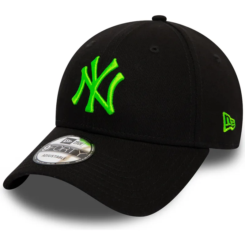 kasketter-buet-sort-justerbar-rem-9forty-league-essential-neon-fra-new-york-yankees-mlb-af-new-era