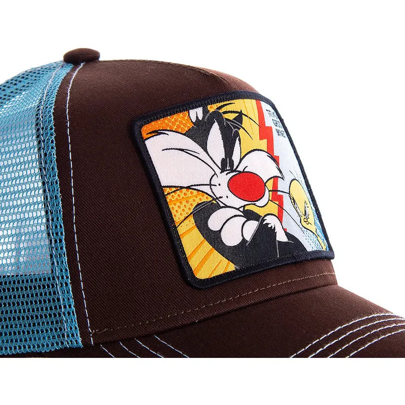 kasketter-buet-brun-snapback-sylvester-og-tweety-looney-tunes-af-capslab