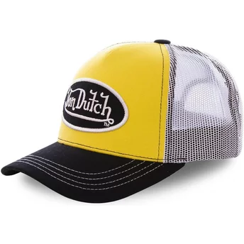 Von Dutch COL YEL Yellow, White and Black Trucker Hat