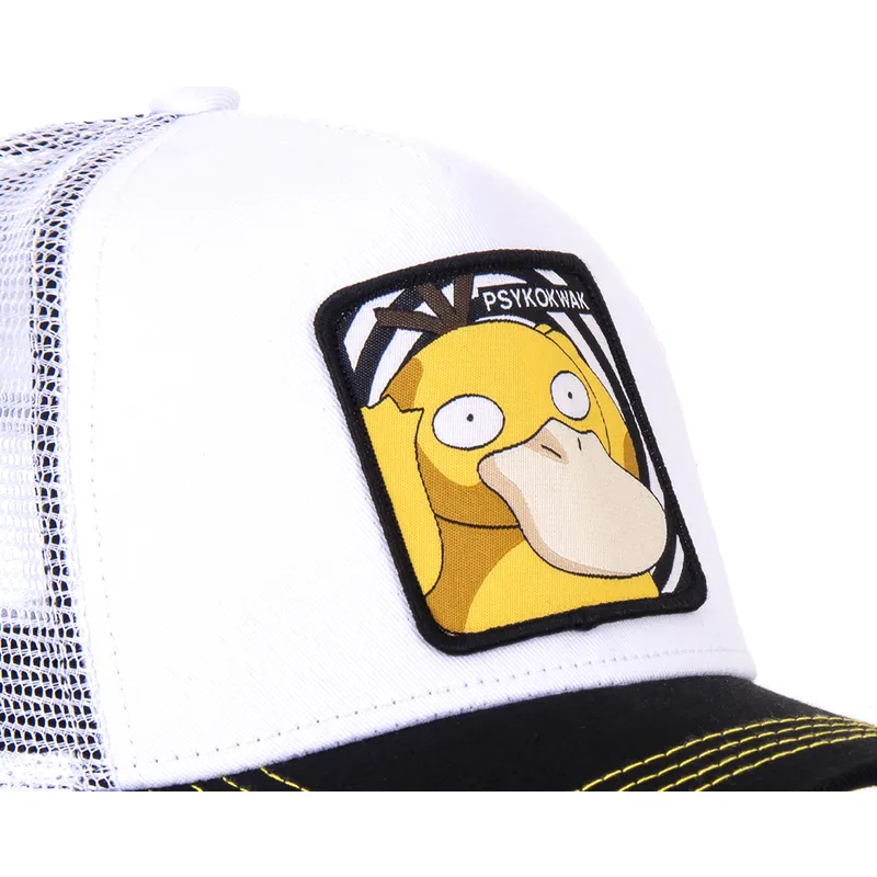 kasketter-buet-hvid-snapback-psyduck-pokemon-af-capslab