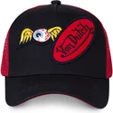 sort-og-rod-trucker-kasket-dblpat-fra-von-dutch