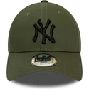 gron-justerbar-buet-cap-med-sort-logo-9forty-league-essential-fra-new-york-yankees-mlb-fra-new-era