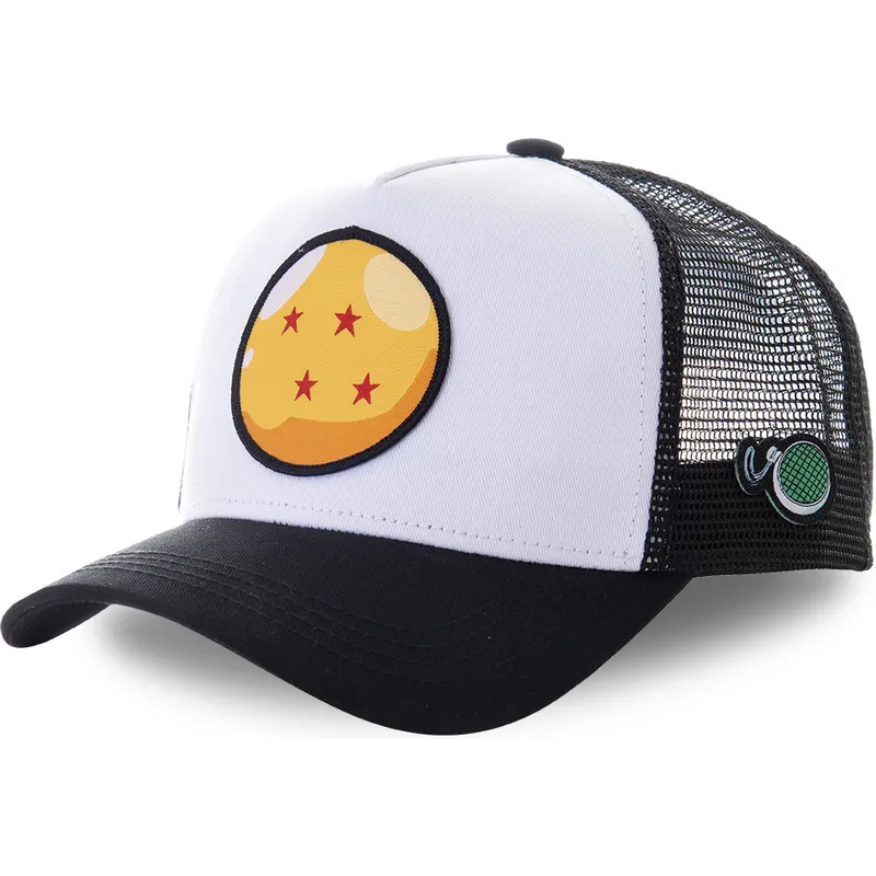 hvid-og-sort-trucker-kasket-dragon-ball-4-stjerner-cri2-dragon-ball-fra-capslab