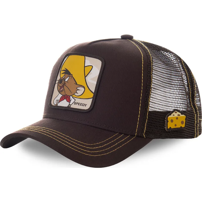 kasketter-buet-brun-snapback-speedy-gonzales-looney-tunes-af-capslab