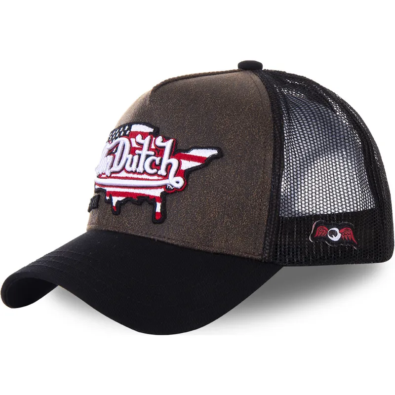 kasketter-buet-brun-snapback-af-von-dutch
