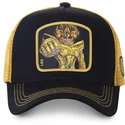 sort-og-gylden-truckerkasket-leo-saileo-saint-seiya-los-caballeros-del-zodiaco-fra-capslab