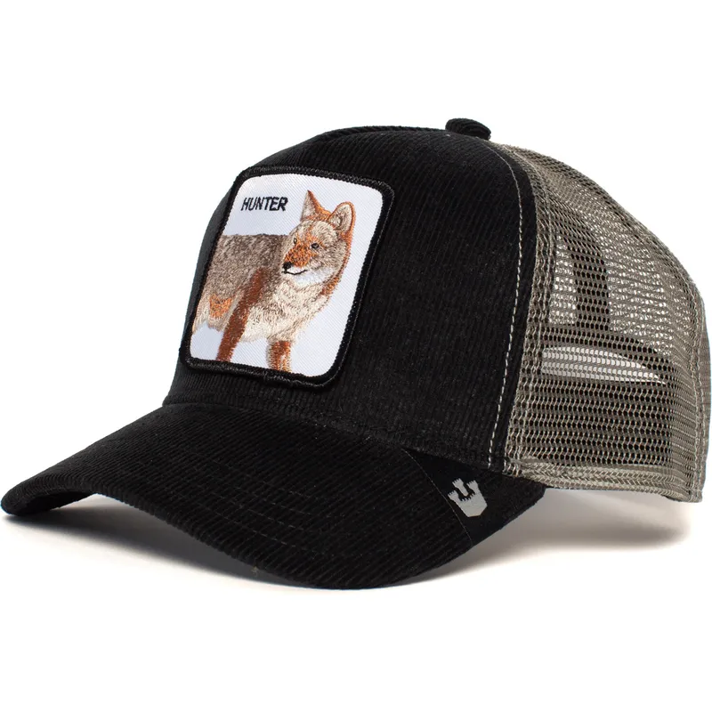 goorin-bros-sort-og-gra-trucker-kasket-med-ulv-hunter-in-the-woods