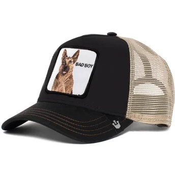 sort-og-brun-trucker-kasket-med-schaeferhund-bouncer-fra-goorin-bros