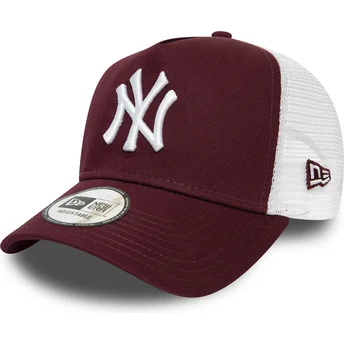 new-york-yankees-mlb-essential-a-frame-bordeaux-og-hvid-trucker-cap-fra-new-era