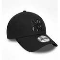 sort-justerbar-kasket-med-buet-skygge-og-camouflage-logo-9forty-camo-infill-af-new-york-yankees-mlb-fra-new-era