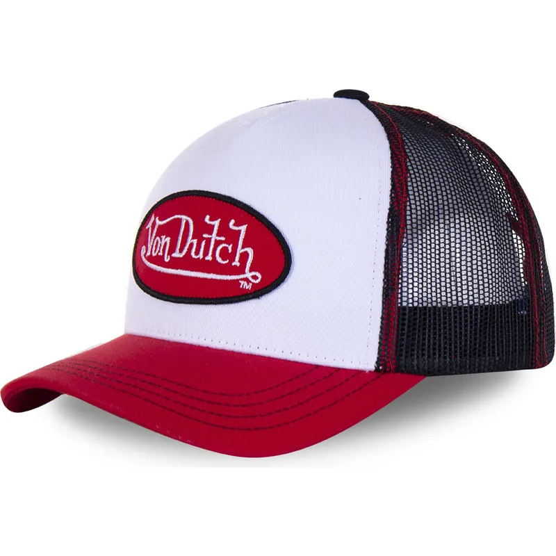 hvid-sort-og-rod-bbr-trucker-kasket-fra-von-dutch