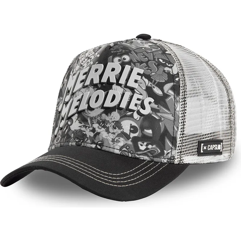 sort-og-hvid-merrie-melodies-baw1-looney-tunes-truckerkasket-fra-capslab