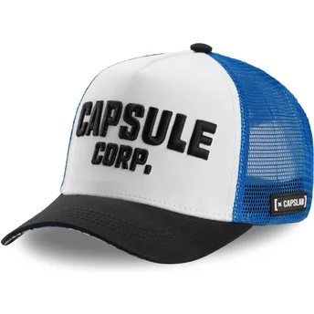 Hvid, blå og sort trucker-kasket Capsule Corporation COR Dragon Ball fra Capslab