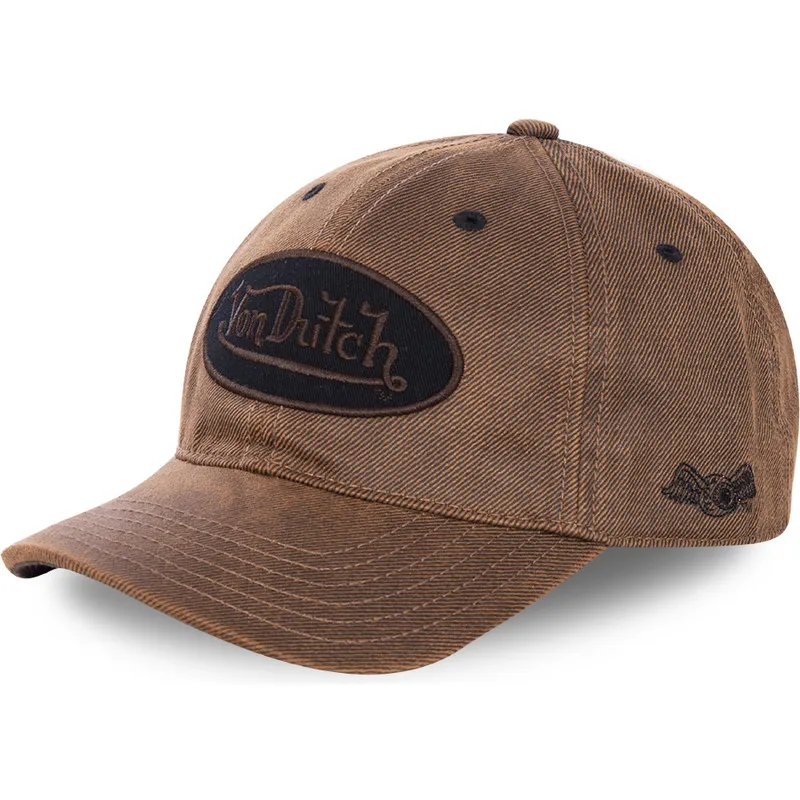 von-dutch-bodm-justerbar-brun-kurvet-kasket