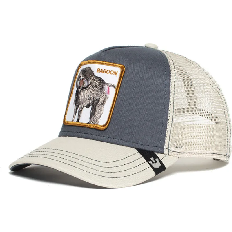 goorin-bros-gra-og-hvid-babuino-buthead-trucker-kasket