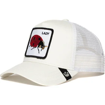 hvid-trucker-kasket-med-mariehone-spot-fra-goorin-bros