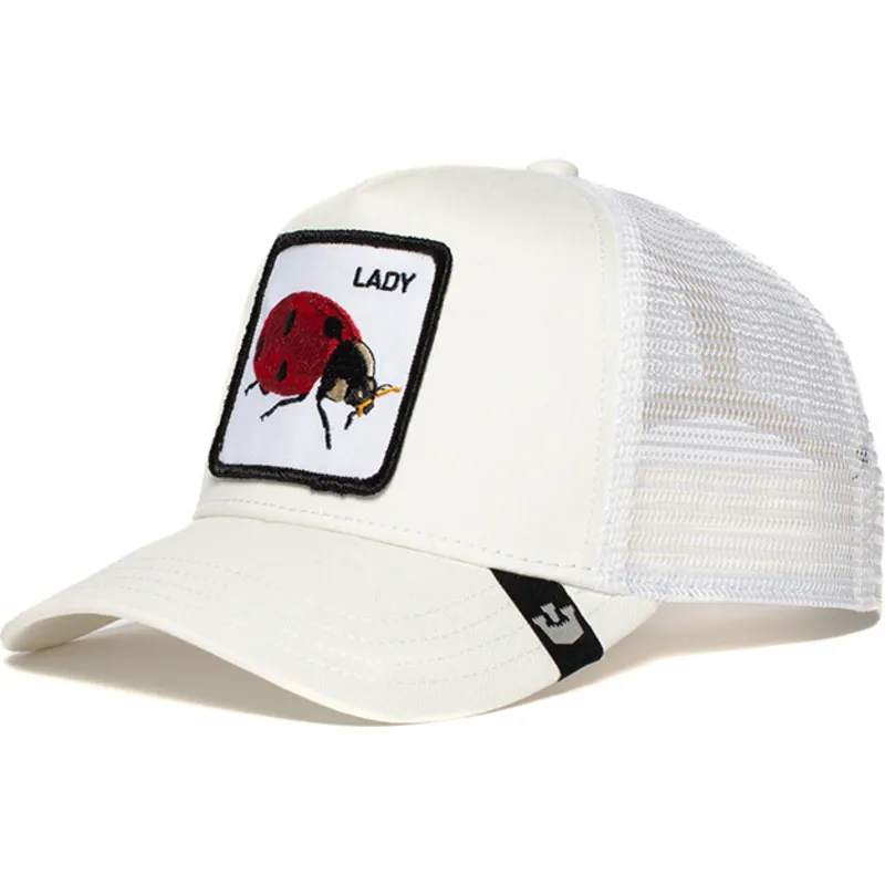 hvid-trucker-kasket-med-mariehone-spot-fra-goorin-bros