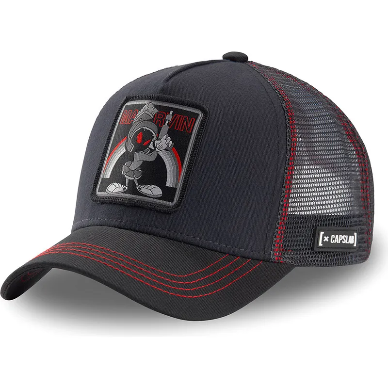 kasketter-buet-sort-snapback-marvin-marsboeren-looney-tunes-af-capslab kasketter-buet-sort-snapback-marvin-marsboeren-looney-tunes-af-capslab
