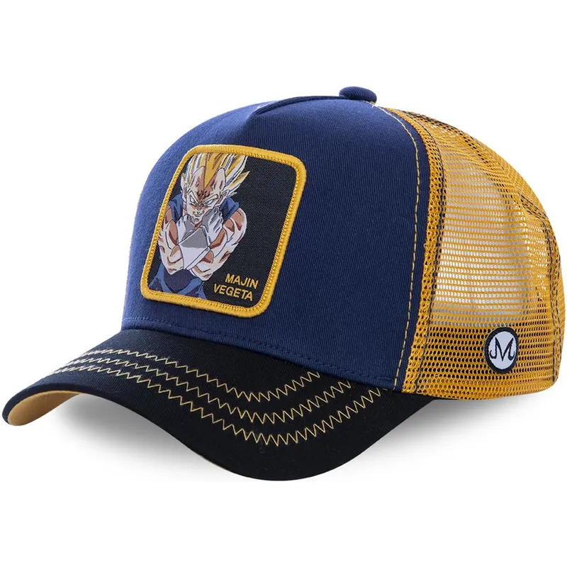 kasketter-buet-marinebla-snapback-til-barn-vegeta-dragon-ball-af-capslab