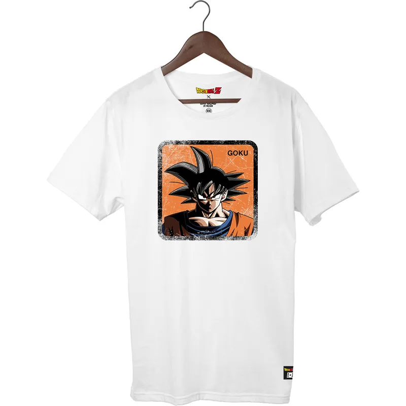 hvid-kortaermet-t-shirt-son-goku-tscgok3-dragon-ball-fra-capslab