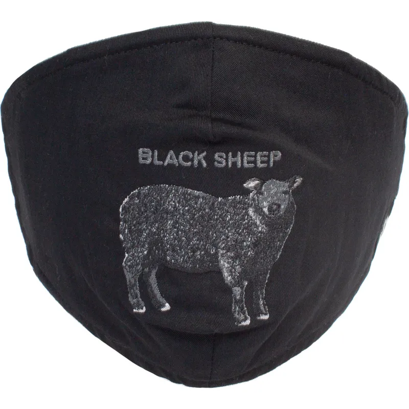 masker-og-beskyttelse-sort-fra-mascarilla-reutilizable-negra-oveja-sheep-rock-the-farm-af-goorin-bros