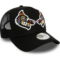 sort-truckerkasket-wolf-tattoo-pack-a-frame-fra-new-era