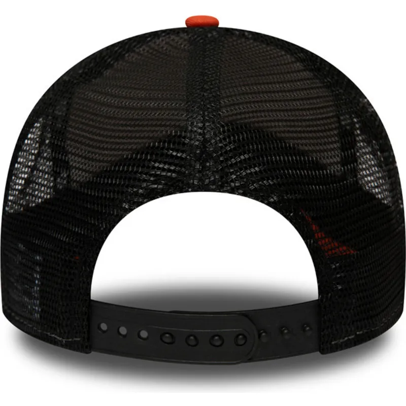 new-era-new-york-yankees-mlb-league-essential-a-frame-rod-trucker-kasket-med-sort-logo