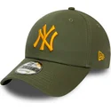 new-era-new-york-yankees-mlb-9forty-league-essential-justerbar-gron-buet-kasket-med-orange-logo