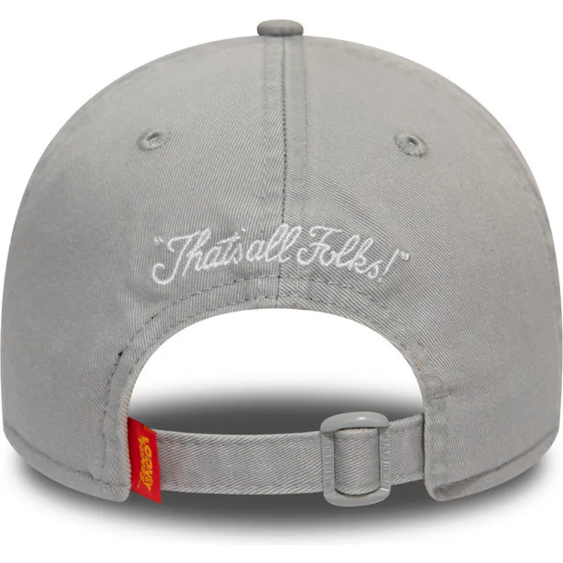 gra-justerbar-9twenty-kasket-med-buet-skygge-karakteren-bugs-bunny-looney-tunes-fra-new-era