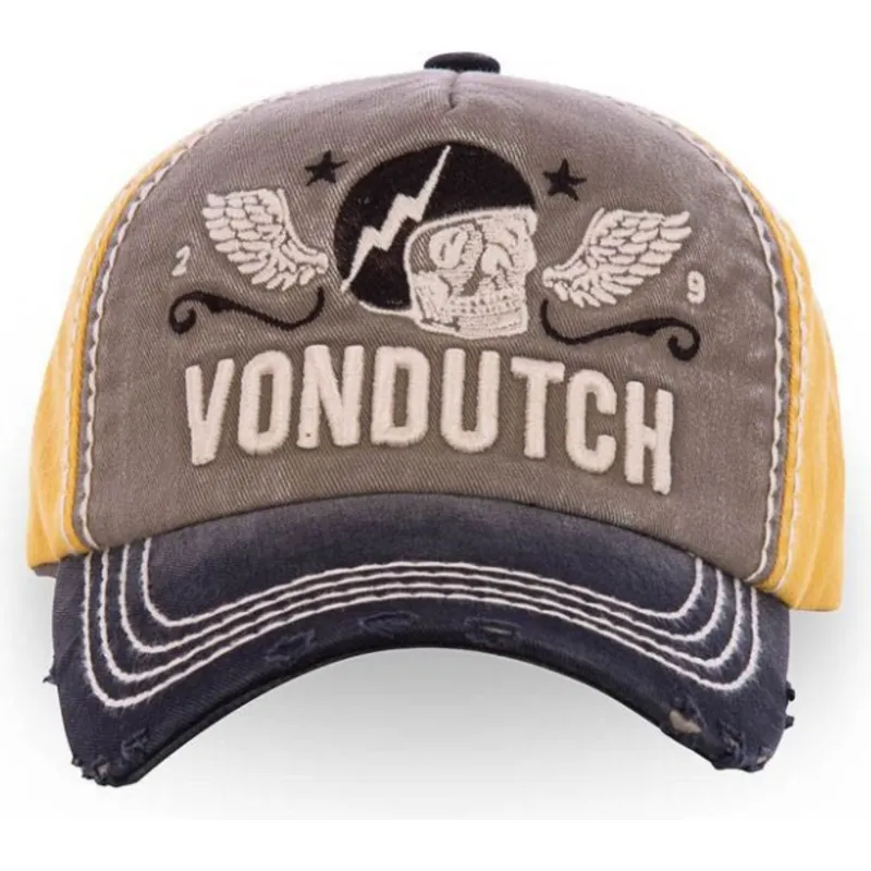 kasketter-buet-gra-justerbar-rem-af-von-dutch