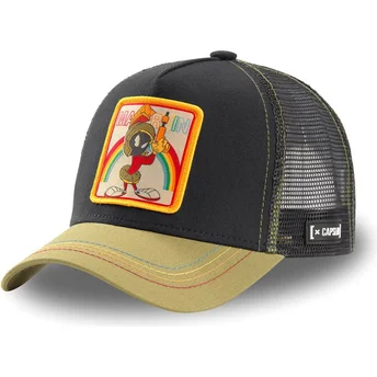 sort-og-khaki-trucker-kasket-marvin-the-martian-loo-mar1-looney-tunes-fra-capslab
