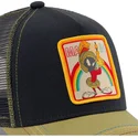 sort-og-khaki-trucker-kasket-marvin-the-martian-loo-mar1-looney-tunes-fra-capslab
