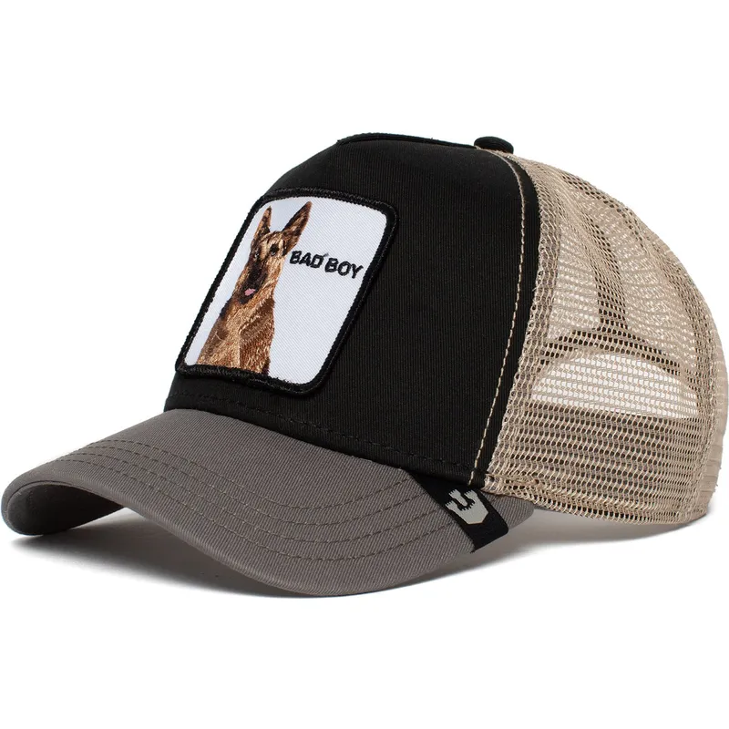 sort-og-gra-trucker-kasket-med-schaeferhunden-bouncer-fra-goorin-bros