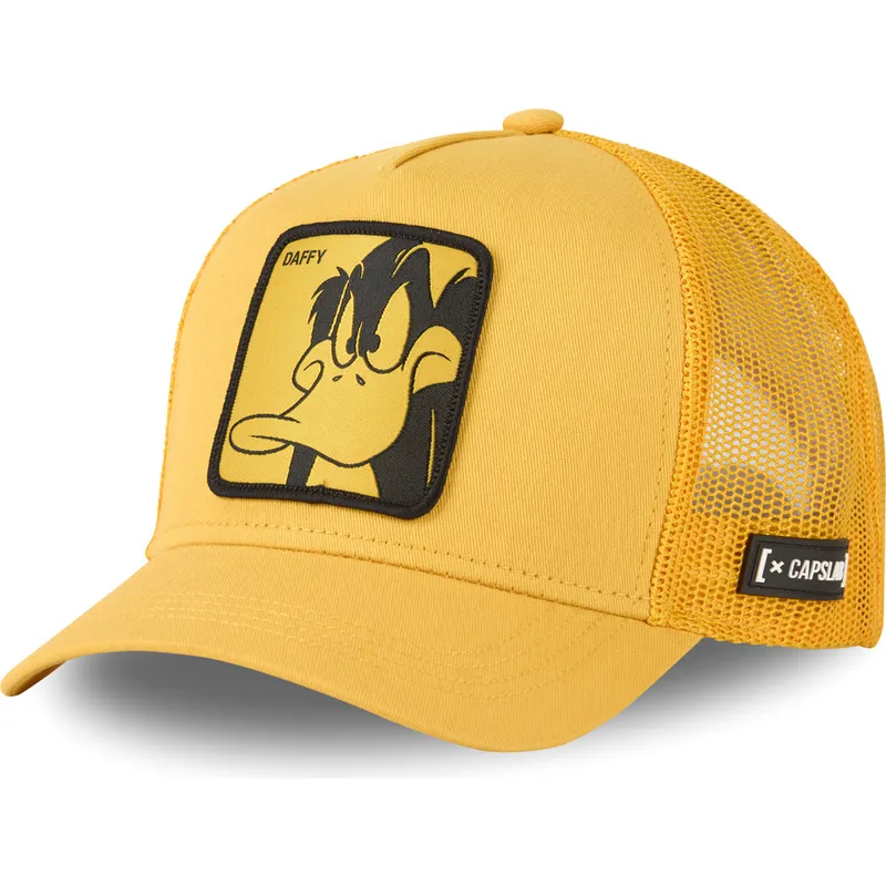 gul-trucker-kasket-daffy-duck-loo-duf1-looney-tunes-fra-capslab
