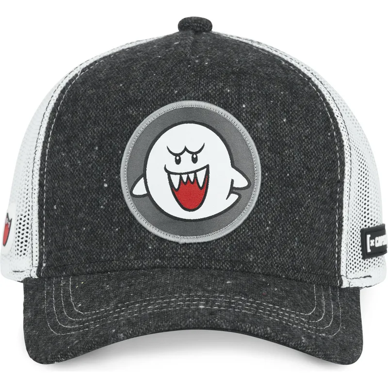 kasketter-buet-sort-snapback-fantasma-boo-super-mario-bros-af-capslab kasketter-buet-sort-snapback-fantasma-boo-super-mario-bros-af-capslab