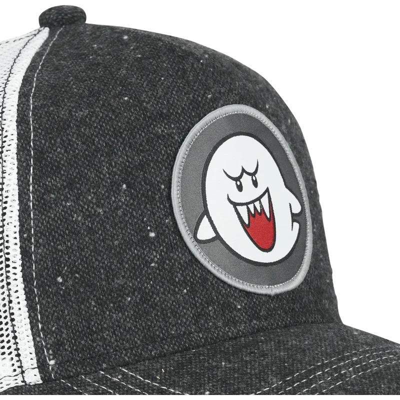 kasketter-buet-sort-snapback-fantasma-boo-super-mario-bros-af-capslab kasketter-buet-sort-snapback-fantasma-boo-super-mario-bros-af-capslab